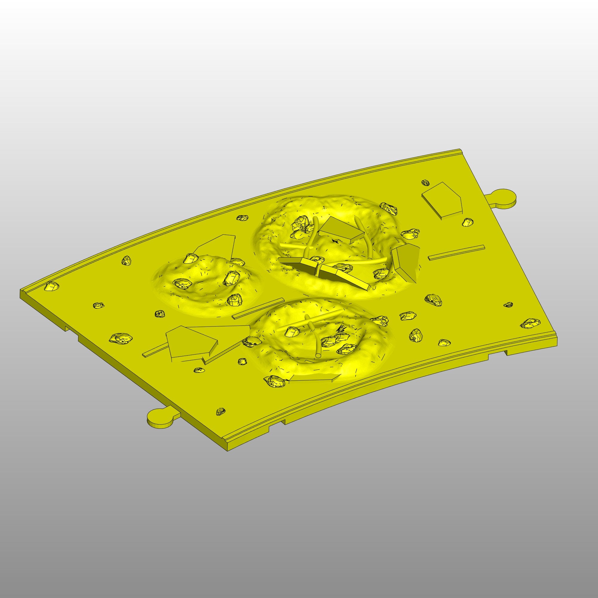 Destroyed Curve Wide 22 5 Degree Arc 280mm Radius Frontline Terrain destroyed-curve-wide-22-5-degree-arc-280mm-radius-frontline-terrain