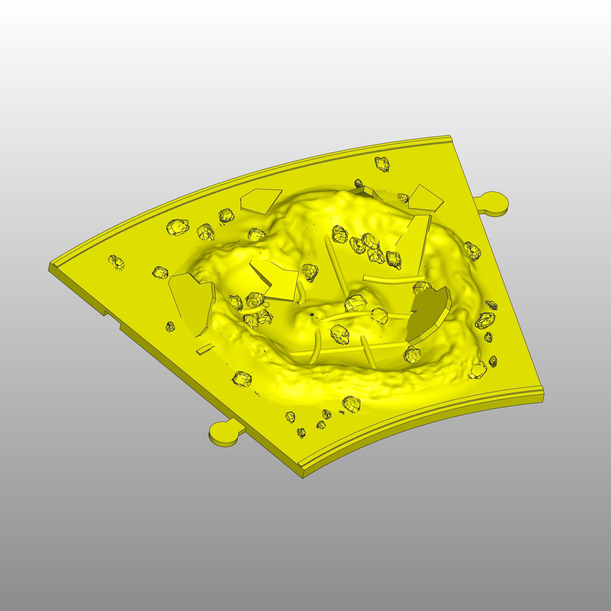 Destroyed Curve Tight 30 Degree Arc 160mm Radius Frontline Terrain destroyed-curve-tight-30-degree-arc-160mm-radius-frontline-terrain
